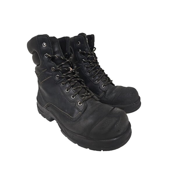 DAKOTA Men's 8'' 877 STEEL TOE STEEL PLATE SAFETY WORK BOOTS Black Size 11M - Picture 1 of 9